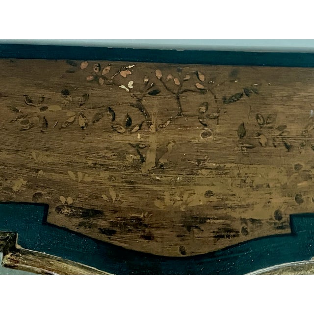 Vintage Hand Painted Baroque Style Pedestal Console Table, C. 1960's For Sale - Image 13 of 17