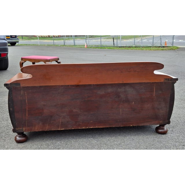 Mid 20th Century William and Mary Style Mahogany Storage Blanket Chest and Bench For Sale - Image 11 of 13