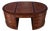 Nof072brn Brown Leather Oval Partners Desk For Sale