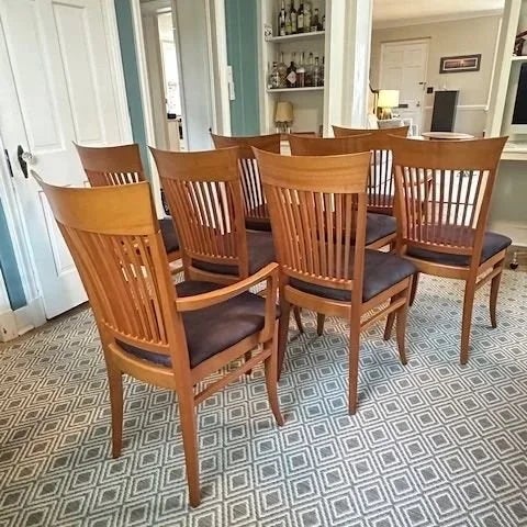 Set of 8 a Sibau Dining Chairs For Sale - Image 13 of 13
