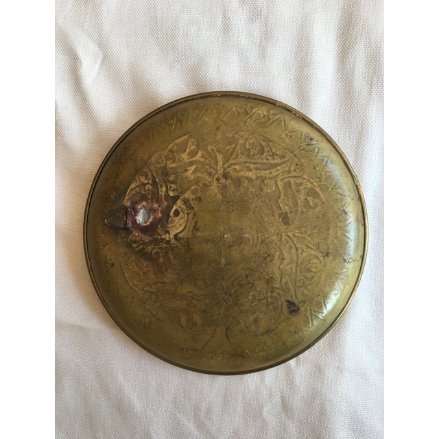 Vintage Embossed Brass Plate Chairish
