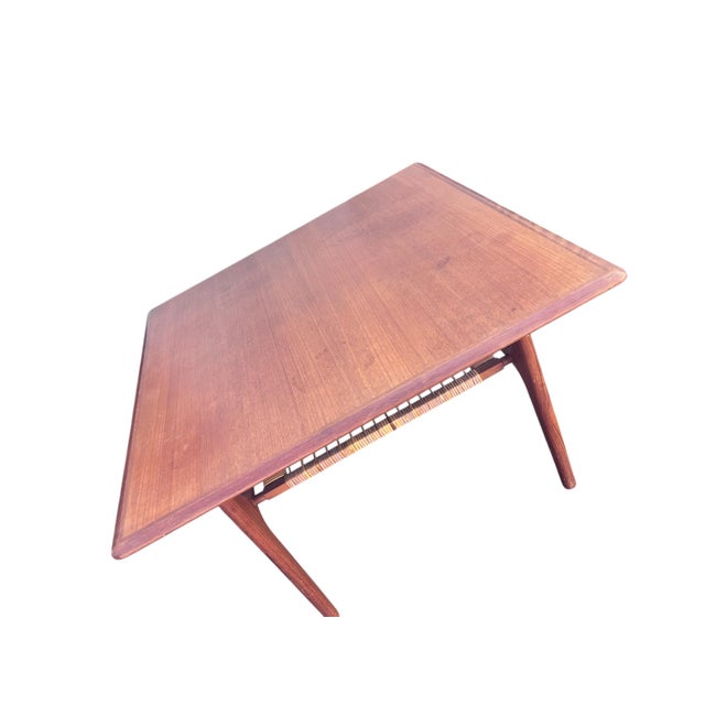 1960s Mid Century Modern Trioh Danish Modern Teak Table With Makers Mark. For Sale - Image 10 of 11
