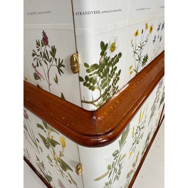 1950’s Swedish Cabinet With Nordens Flora Illustrations For Sale - Image 9 of 10