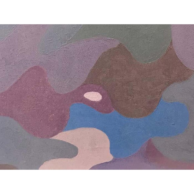 1970s Purple Abstract Acrylic Painting by Stanley Donald Tschopp For Sale - Image 5 of 6