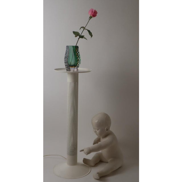 White Perforated Metal Floor Lamp from Ikea, 1980s For Sale - Image 13 of 18