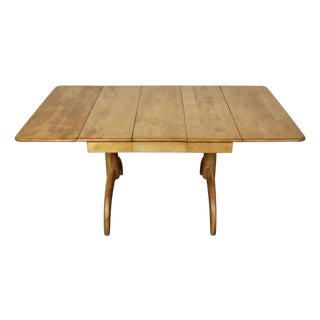Mid 20th Century Attributed Heywood-Wakefield "Wishbone" Drop-Leaf Dinning Table For Sale