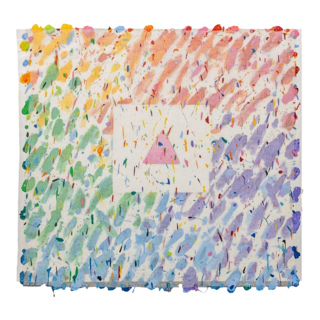 Elfi Schuselka "Triangle in 5" Mixed Media on Mesh For Sale