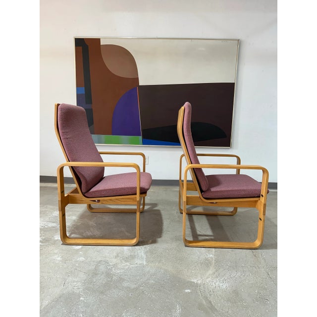Thonet 1980s Pair of Vintage Thonet Bentwood Lounge Chairs For Sale - Image 4 of 11