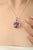 This beautiful pendant is designed with a stunning 14.37 carat cushion-cut Amethyst gemstone set in shiny 925 silver. The...