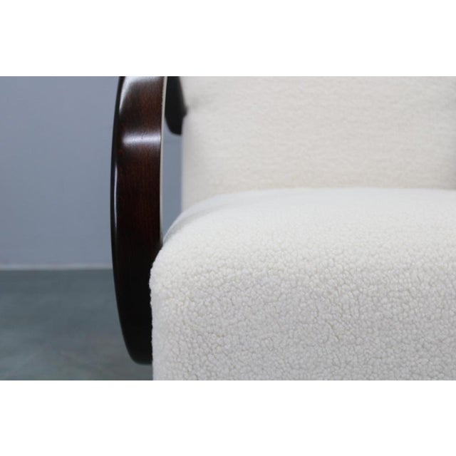 Brown Art Deco Beech Armchairs from Jindřich Halabala, 1940s, Set of 2 For Sale - Image 8 of 14