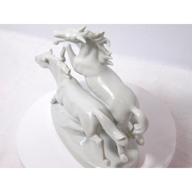 Carl Scheidig Galloping Horses – Gräfenthal German Porcelain Sculpture For Sale - Image 10 of 18