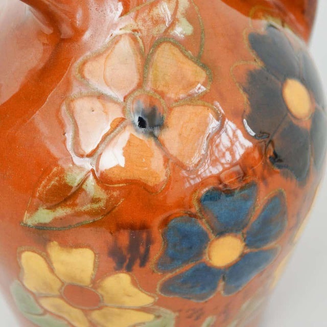 Catalan Hand-Painted Ceramic Vase by Diaz Costa, 1960s For Sale - Image 9 of 13