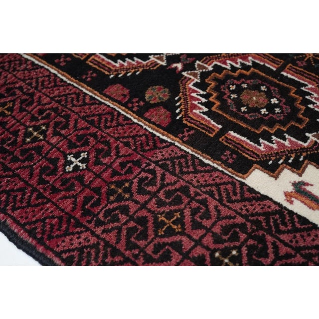 Vintage Balouch Rug 3'4'' x 6'6'' For Sale - Image 4 of 11