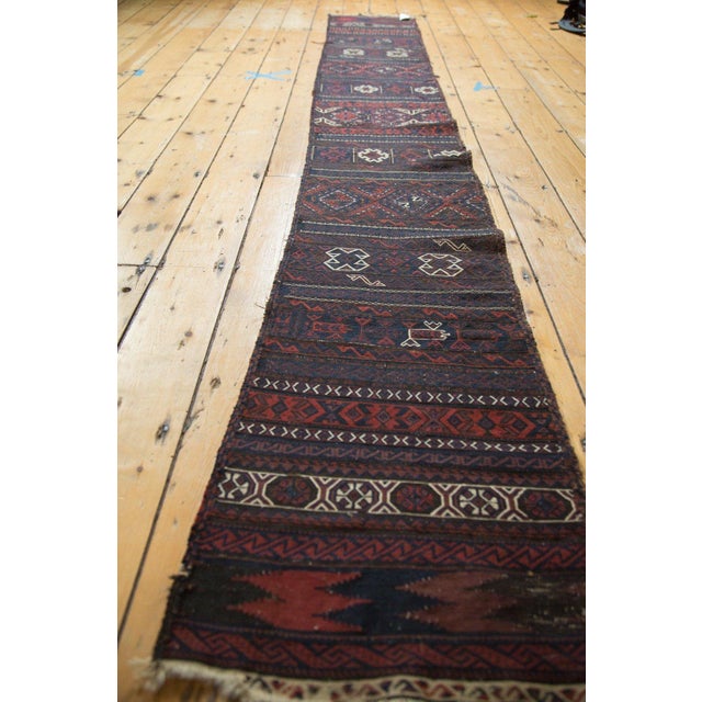 Textile Antique Belouch Soumac Rug Runner - 1'7" x 10'4" For Sale - Image 7 of 11