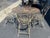 Vintqge European Scrolled Wrought iIron Garden Patio Table and Four Chairs. Set of 5 For Sale - Image 9 of 9