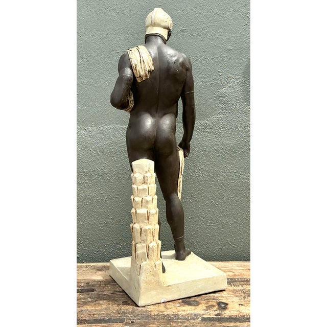 Vintage Neoclassical Sculpture of Man For Sale - Image 11 of 12