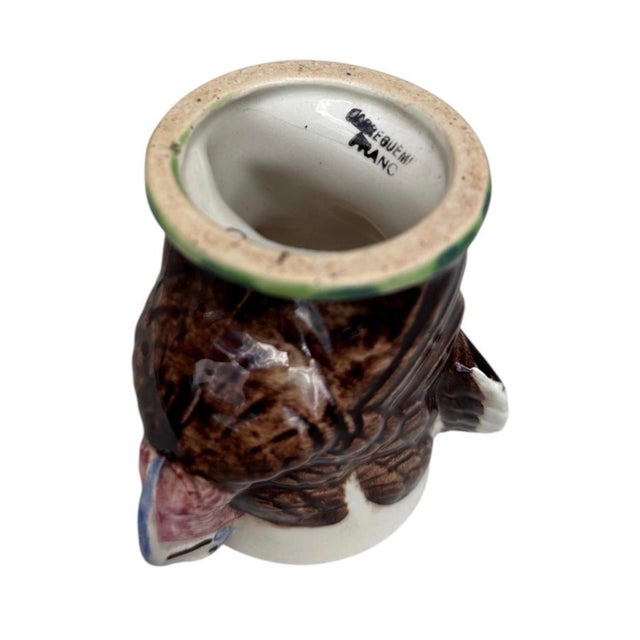 French Majolica Turkey Egg Cup Sarreguemines Circa 1920 For Sale In Austin - Image 6 of 9