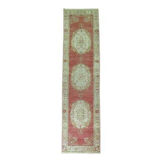 Vintage Traditional Turkish Runner - 3' x 12'8" For Sale