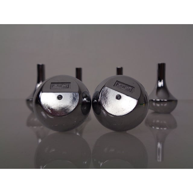 Metal Chrome-Plated Candleholders by Quist, Germany, 1960s, Set of 6 For Sale - Image 7 of 12