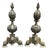Andirons with Marmousets in Silvered Bronze For Sale