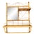 Vintage Bamboo Wall Shelf With Mirror and Towel Rack For Sale