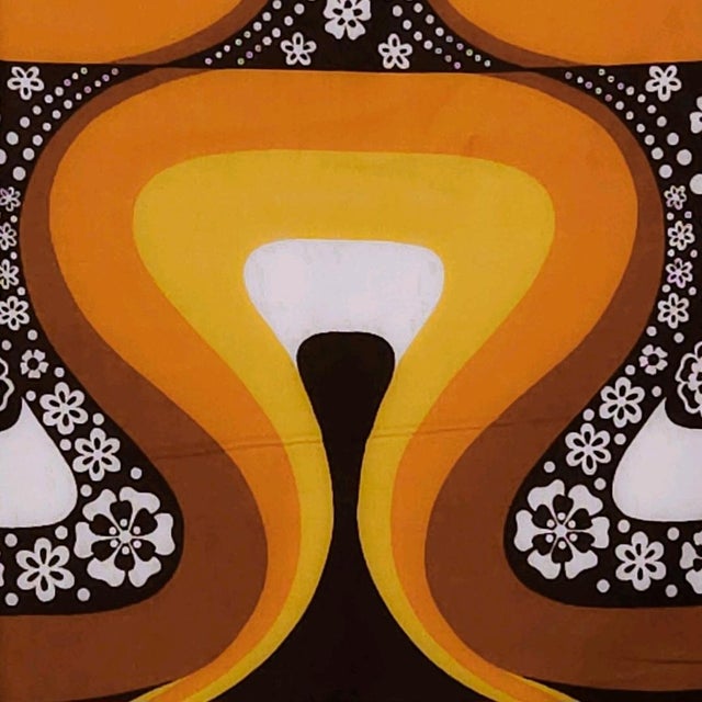 Mid-Century Modern German Ukadan Fabric for Curtains, 1970s For Sale - Image 4 of 6