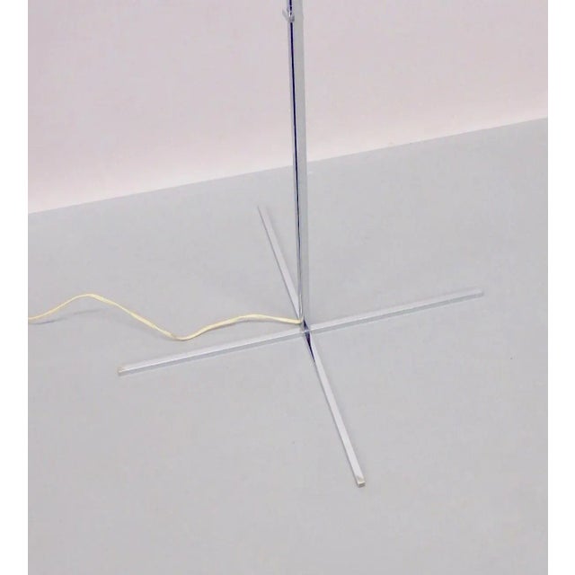 One Left Kurt Verson Style Thin Line Adjustable Height Chrome Floor Lamps For Sale In Detroit - Image 6 of 9