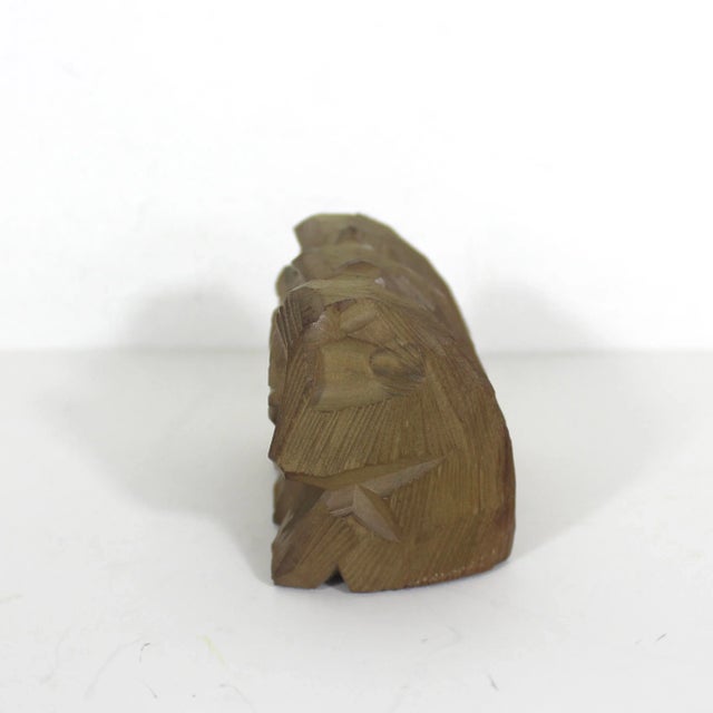 Small vintage carved wood three wise monkeys. See no evil, hear no evil, speak no evil and they are cute! Great gift for...