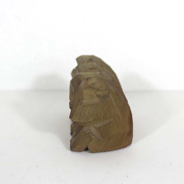 Small vintage carved wood three wise monkeys. See no evil, hear no evil, speak no evil and they are cute! Great gift for...