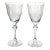 1940s American Tiffin Franciscan “Love Lace” Pair of Water Glasses For Sale