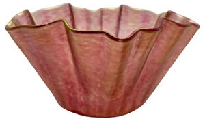 Art Nouveau Cookie Bowl in Iridescent Glass attributed to Pallme Konig & Hagel, 1870s