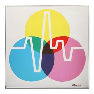 Cardiogram - Ekg, Signed Oil Painting by S Potoczak For Sale