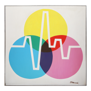 Cardiogram - Ekg, Signed Oil Painting by S Potoczak