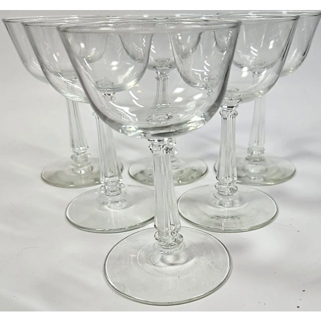 Art Deco Mid-Century Cocktail Glasses- Set of 6 For Sale - Image 3 of 12