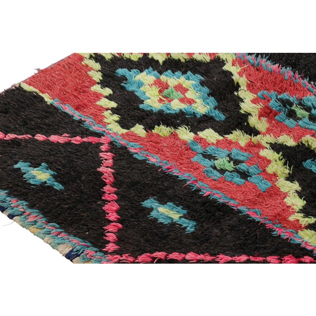 Vintage Moroccan Runner With Polychromatic Diamond Medallion, From Rug & Kilim For Sale In New York - Image 6 of 7