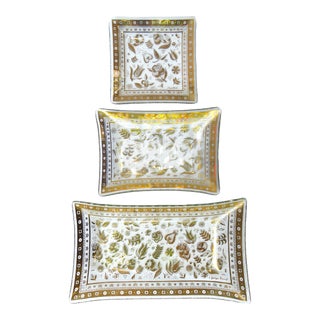1960s Georges Briad Persian Garden Trays, Set of 3 For Sale