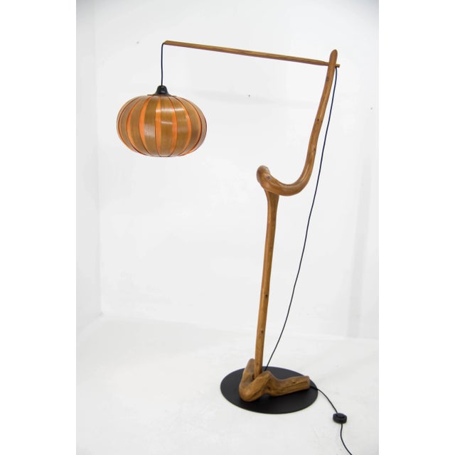 Custom Made Wooden Floor Lamp, 1960s For Sale - Image 10 of 13