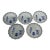 Late 20th Century Japanese Retro Blue and White Porcelain Plate - Set of 5 For Sale