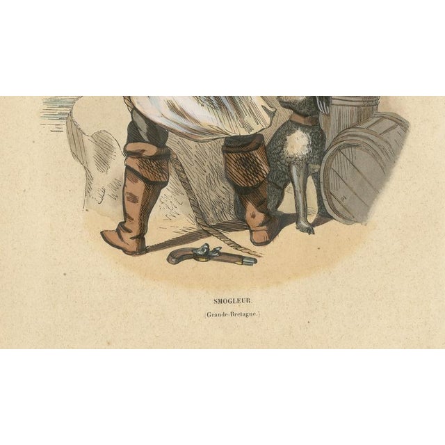 Markaert after Auguste Wahlen, British Smuggler, 1845, Hand-Coloured Lithograph on Paper For Sale - Image 5 of 10