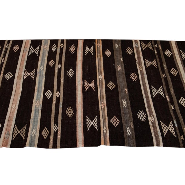 Mid-20th Century Vintage Kilim Wool Runner Rug For Sale In New York - Image 6 of 13