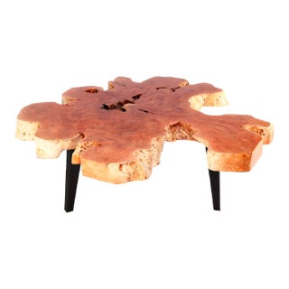 Modern Lychee Living Edge Coffee Table 93 For Sale