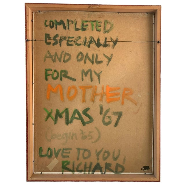 1967 Richard Amend Impressionist Acrylic Painting on Board of Two Men Seated For Sale - Image 4 of 9