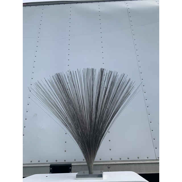 Abstract Harry Bertoia Style Kinetic Metal Wire Spray Sculpture For Sale - Image 3 of 6