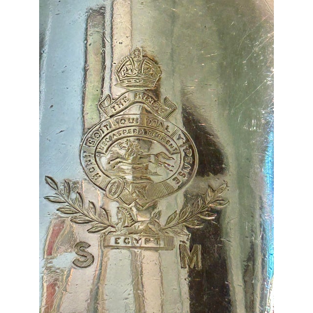 Antique British Military Silverplate Teapot by Walker & Hall – Royal Scots Greys Regiment Crest, c.1900 For Sale In New Orleans - Image 6 of 10