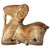 Hand-carved ram sculpture with a bold, sculptural presence and expressive modernist design. This reclining ram is rendered...