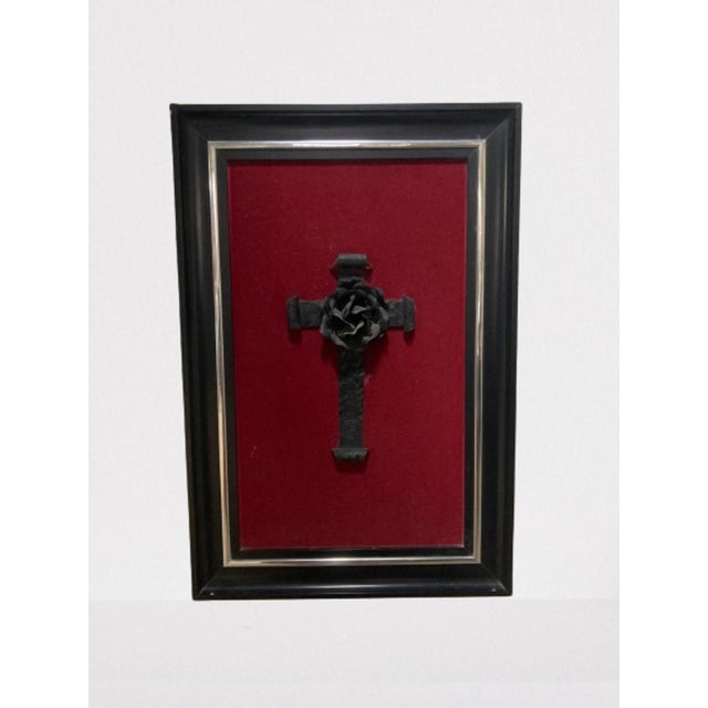 Mid-Century Modern Velvet Painting with Rosicrucian, 1960-1970 For Sale - Image 3 of 3