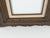 Mid 20th Century Vintage Carved Dark Brown Wood Picture Frame With Cream Linen Liner For Sale - Image 5 of 13