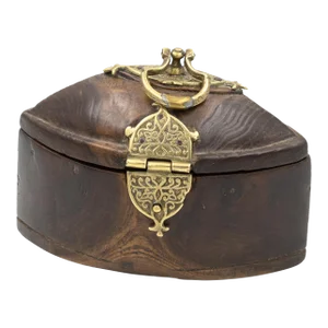 19th Century Hardwood Lozenge Shaped Tea Caddy or Tobacco Box