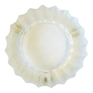 Lalique French Crystal Dish with Leaf Design