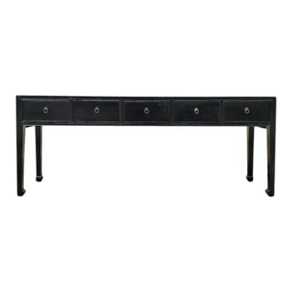 Early 20th Century Antique 5 Drawers Console Table For Sale